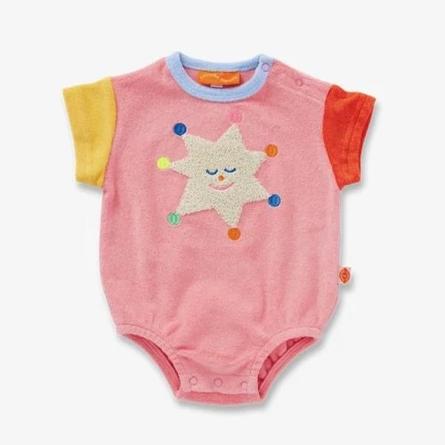 Halcyon Nights Terry Stars Short Sleeve Bodysuit