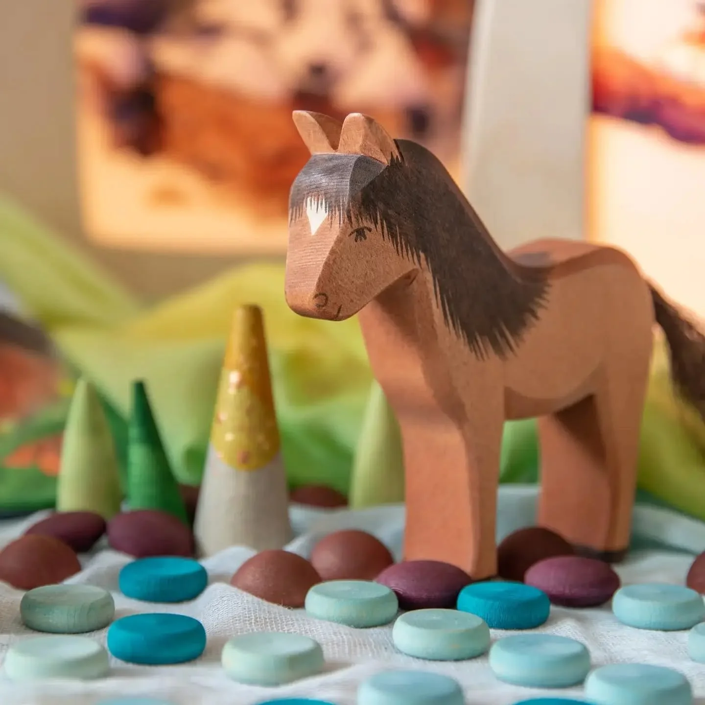 The magic of Iceland has just landed on our shelves... 🧊✨
​We are utterly enchanted by Hr&oacute;kur, the stunning new collaborative creation between open-ended icons Grapat and Ostheimer! 🐴🌿
​Inspired by the rugged beauty of misty Icelandic lands