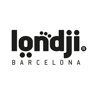 Logo of Londji Barcelona with stylized black text and small graphic elements on a white background.