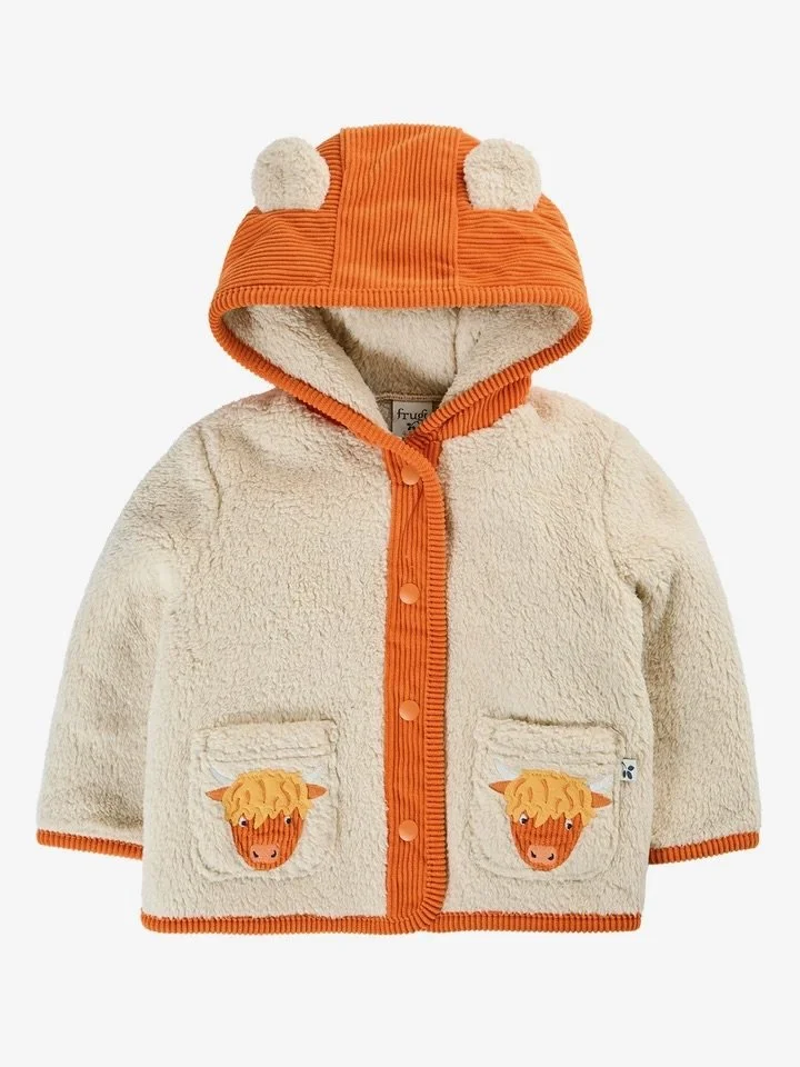Rye Fleece Cord Jacket – Moon/Highland Cow