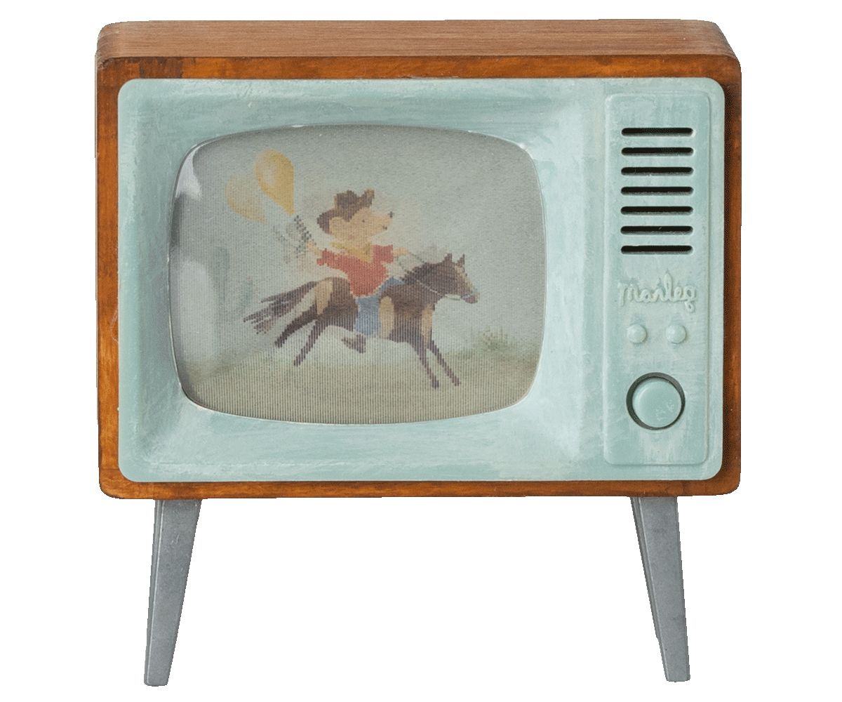 Maileg Television for Mouse – Miniature Wooden Dollhouse TV