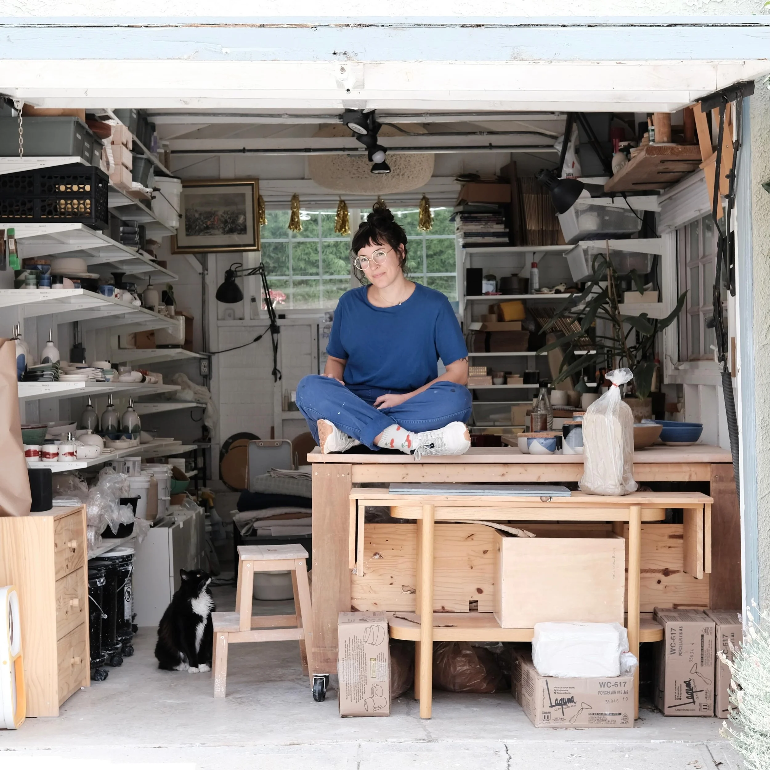 Hi, I&rsquo;m Fleur &mdash; a French ceramic artist, sculptor, and former prop maker based in Los Angeles.
I grew up in a tiny village in the Pyrenees in the south of France, surrounded by mountains, nature, animals, and long meals shared with family