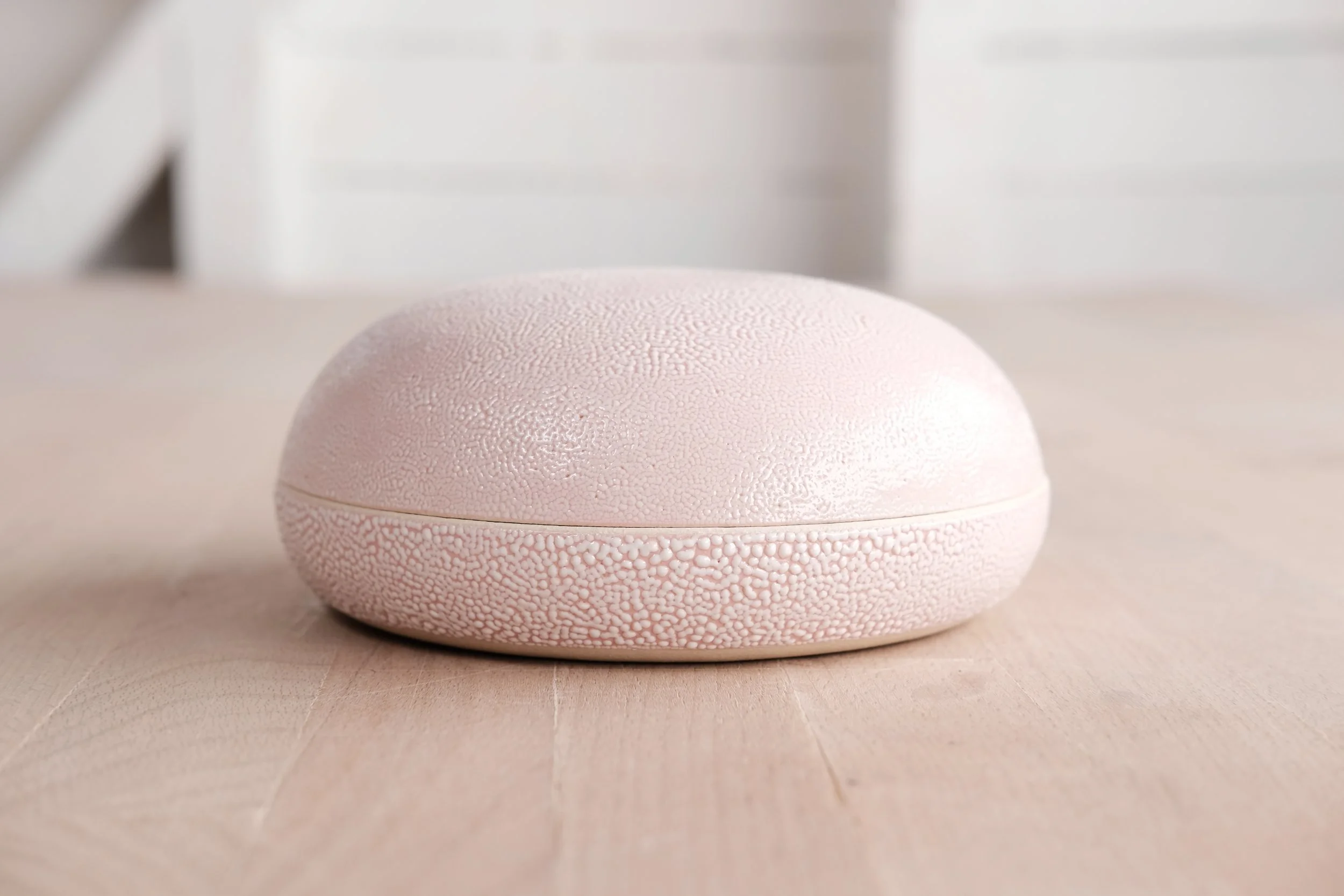 treasure box - textured blush - stoneware