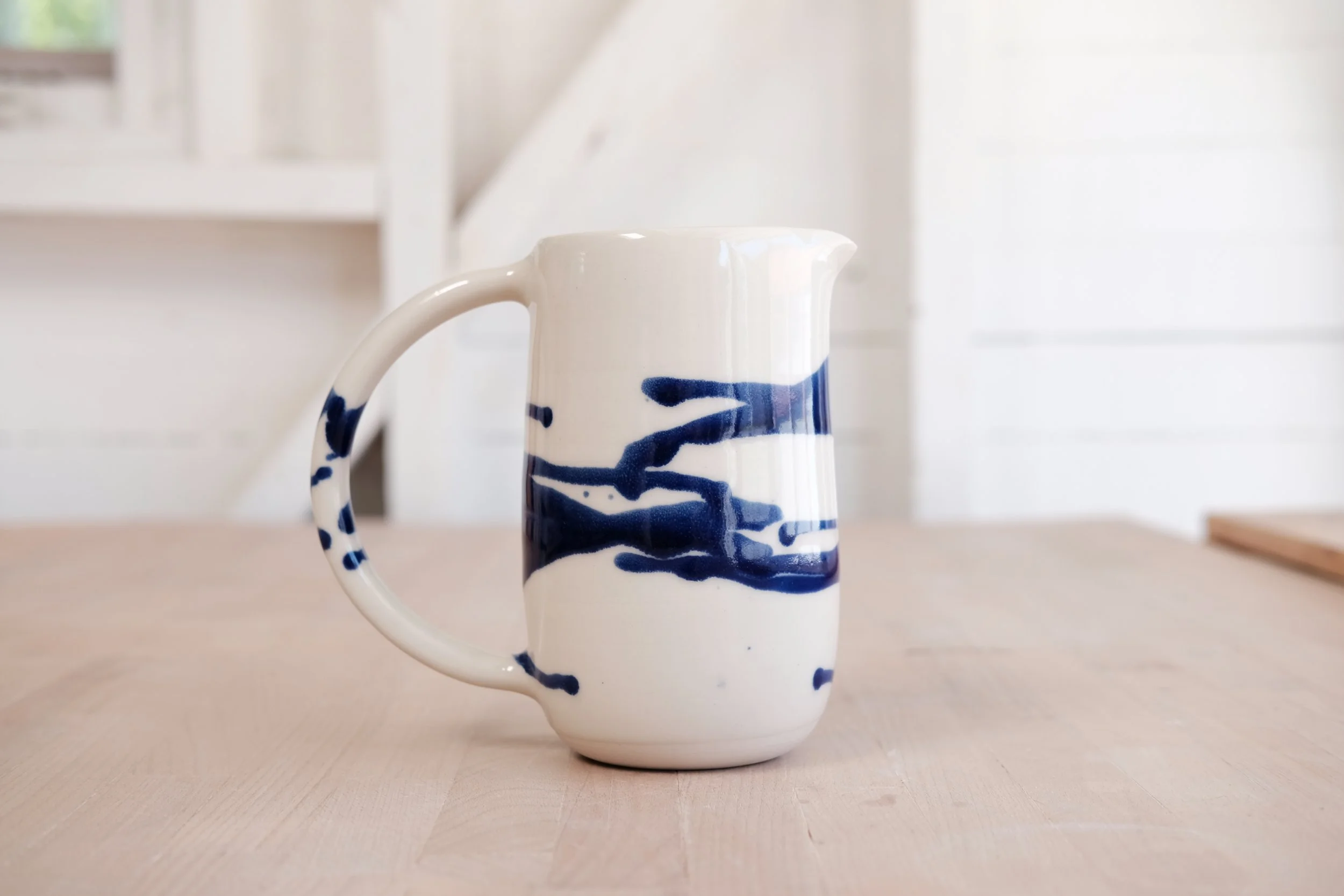 cobalt pitcher - porcelain