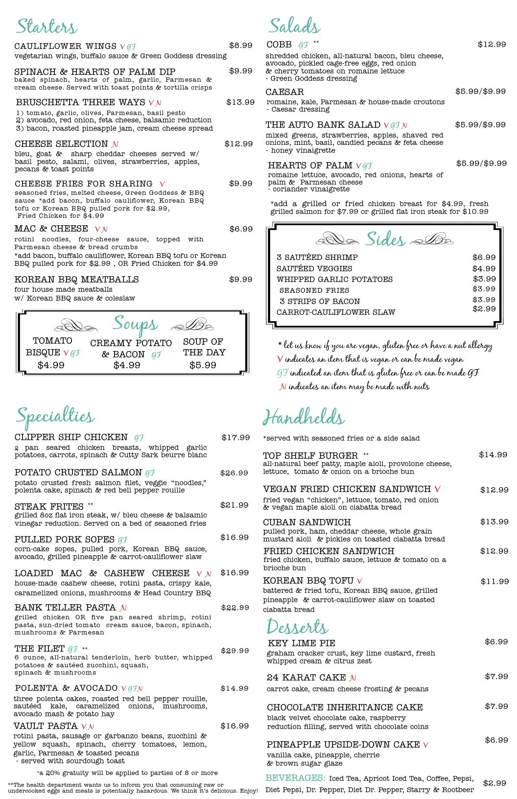 Vault Menu — The Vault