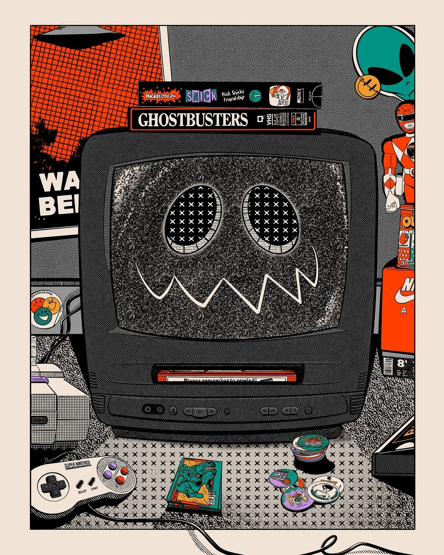 Surreal-O-Vision #02 // It’s been a while, but I finally finished a second piece in my original illustration series. This one is packed with some nostalgia from my childhood ♥️
#nostalgia #90saesthetic #illustration #ghostbusters #xmen