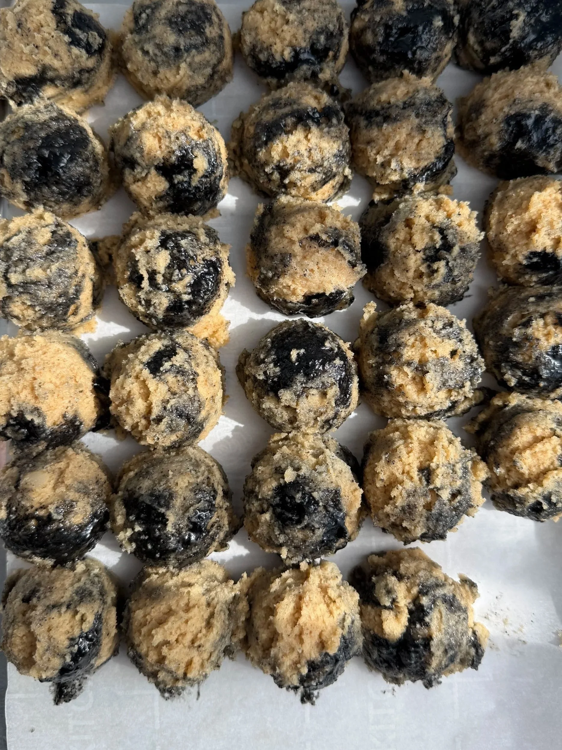 brown butter black sesame cookies