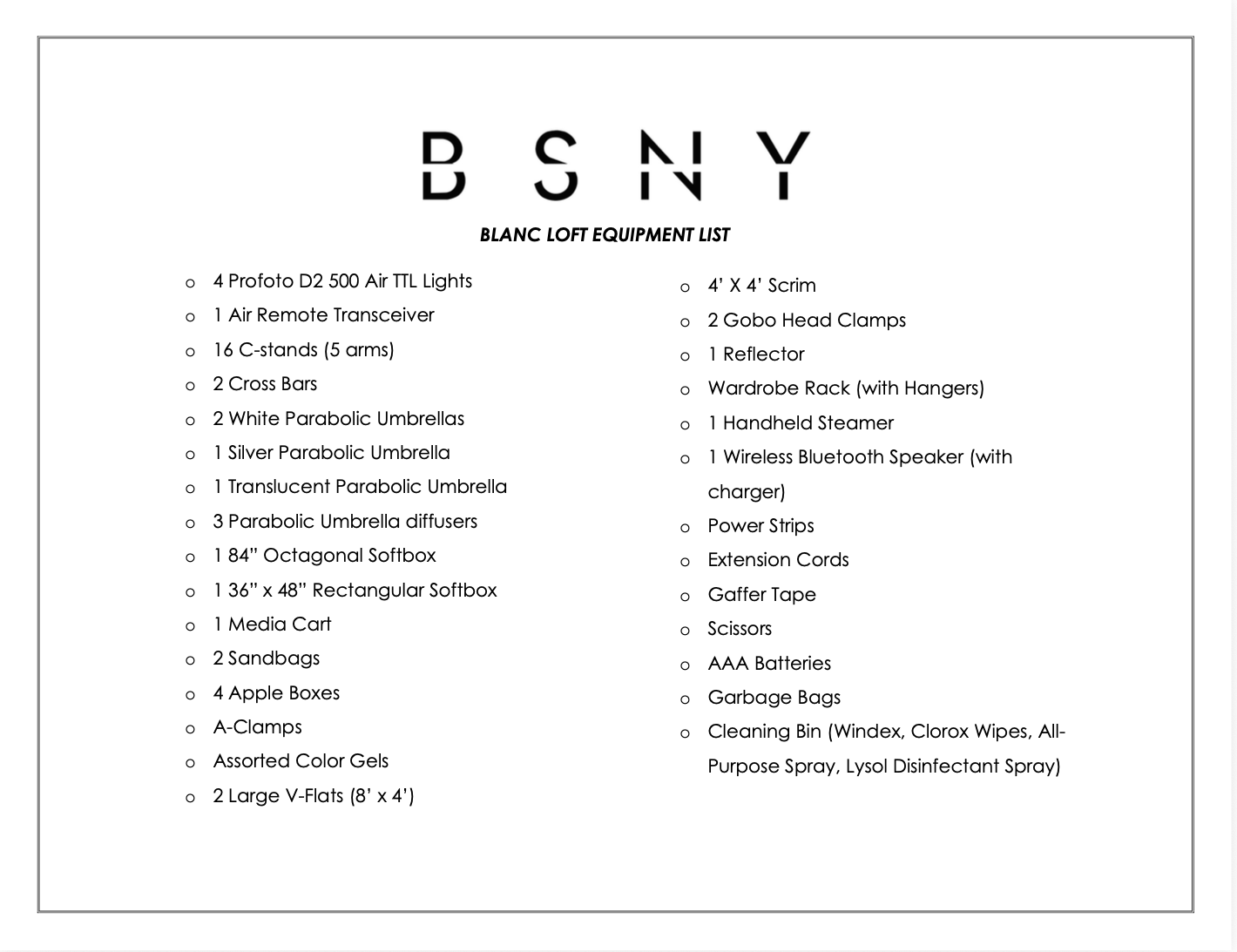 Equipment List BLANC LOFT.png