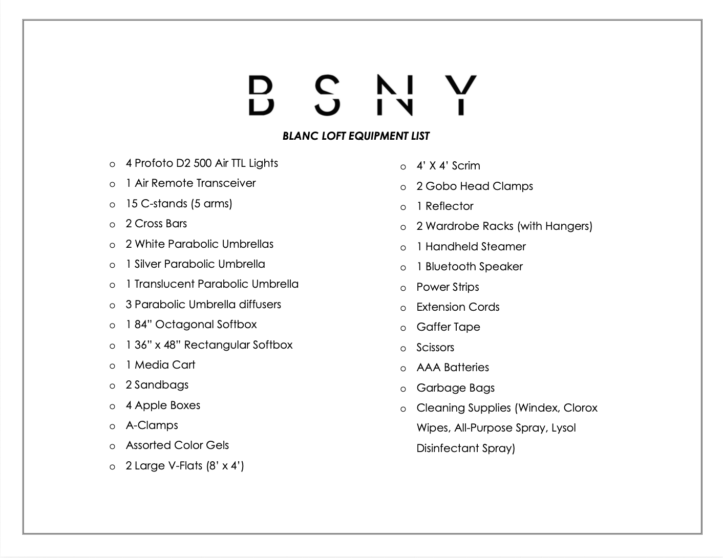 Equipment List BLANC LOFT.png