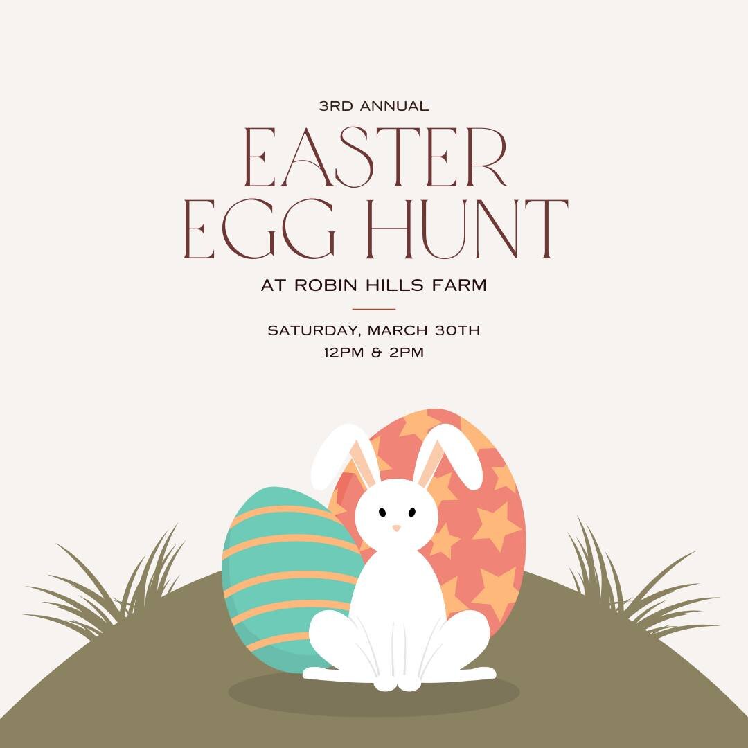 We're hoppy to share that our Easter Egg Hunt is back &mdash; for the 3rd year! 🐣

Mark your calendars for March 30th! This year, we will host two hunts, each split up into two age groups; one at 12:00PM and one at 2:00PM. Participants will have the