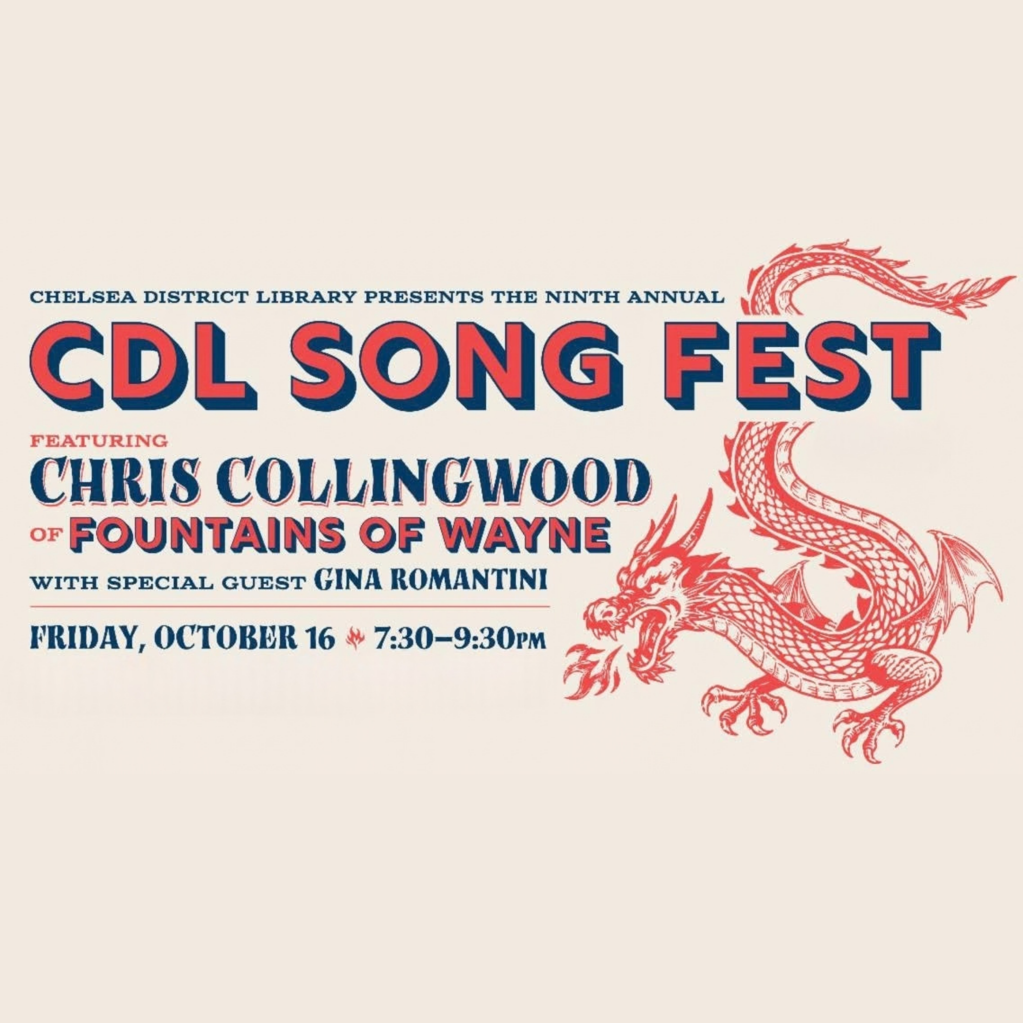 Chelsea District Library, 2026 Song Fest with Chris Collingwood