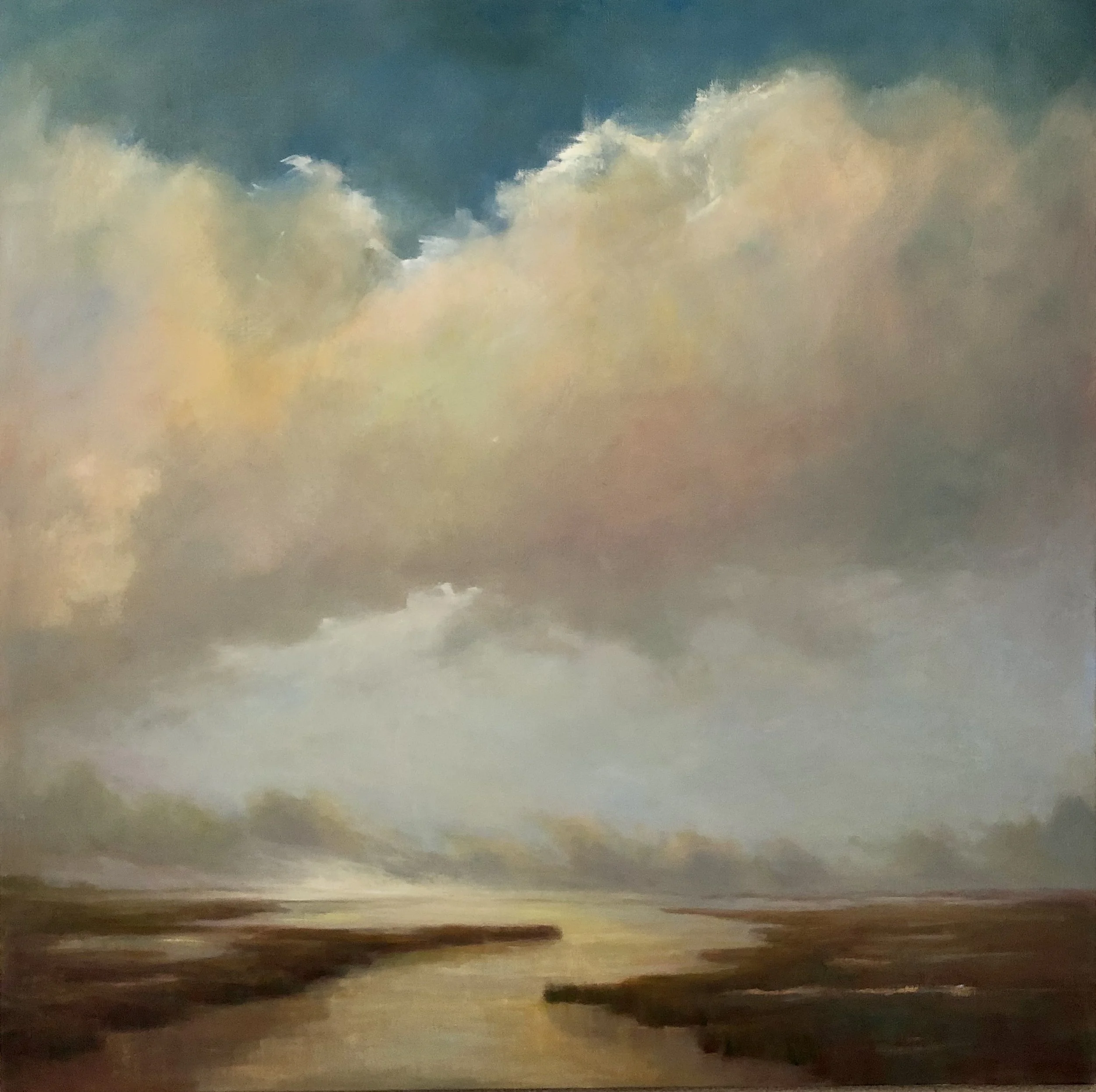 Let Life Carry You -  36  x 36 - Oil On Linen