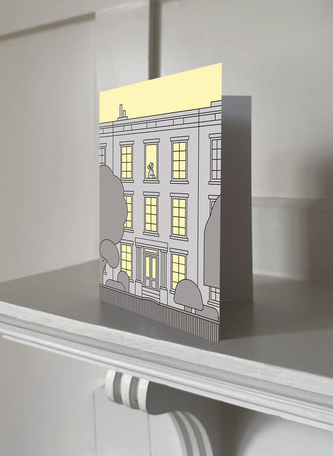 Greetings Card of Washington Square (by Henry James) designed by Rose Wong, Published by Manderley Press