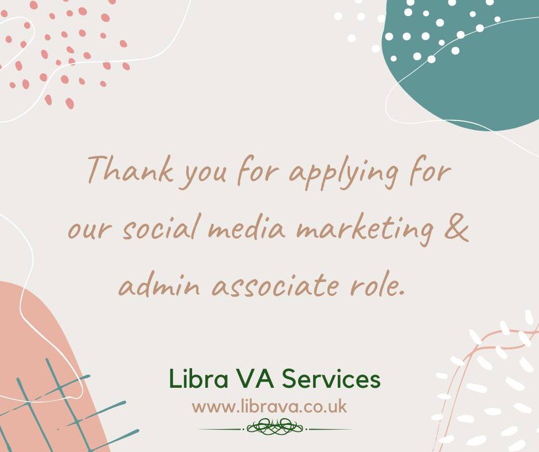 #associaterole 

Bree and Lou would like to thank everyone who took the time to apply for our social media marketing &amp; admin associate role. We will be underway with shortlisting after the bank holiday. 

We will be in touch with successful short