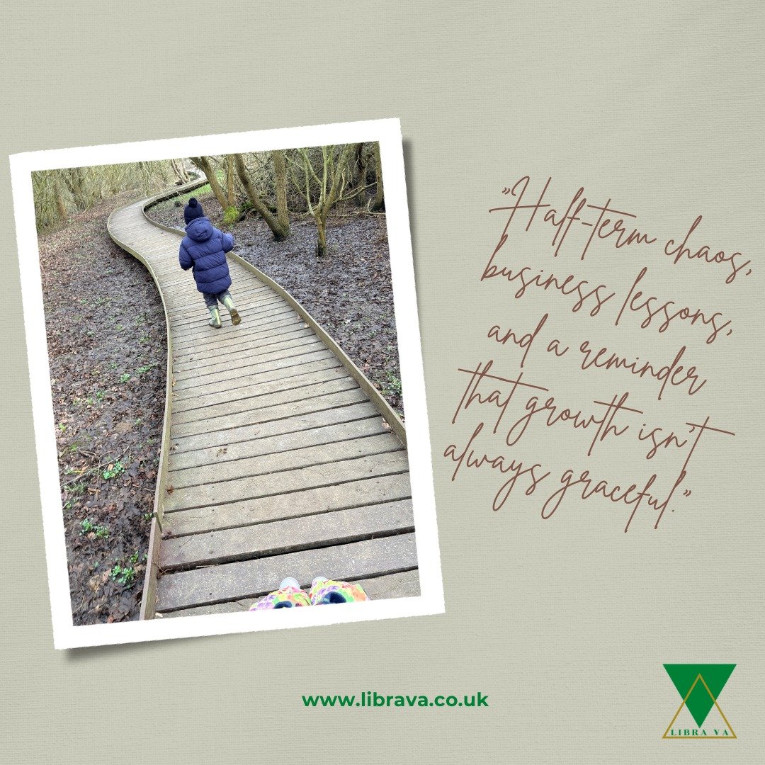 Half-term week looked a little different for me this year - I stepped away from Libra VA Services and spent the week fully with my young children.

We had some really lovely moments together: days out, park trips, fresh air, and lots of laughter.

Bu