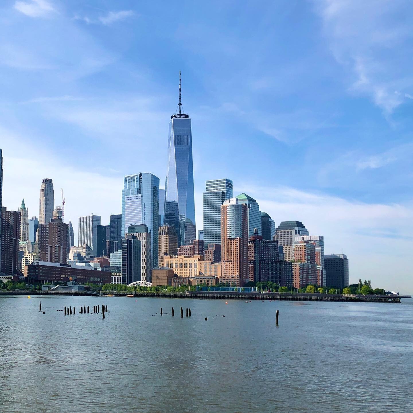 I&rsquo;ve lived here for over 20 years and these views still fill my heart. New Yorkers, thanks for shining bright and getting our city back on track. 

#NYStateofMine #NewYorkCity #NYC #NewYorksNewYork #skyline #MightyManhattan #runnyc #iheartnyc❤️