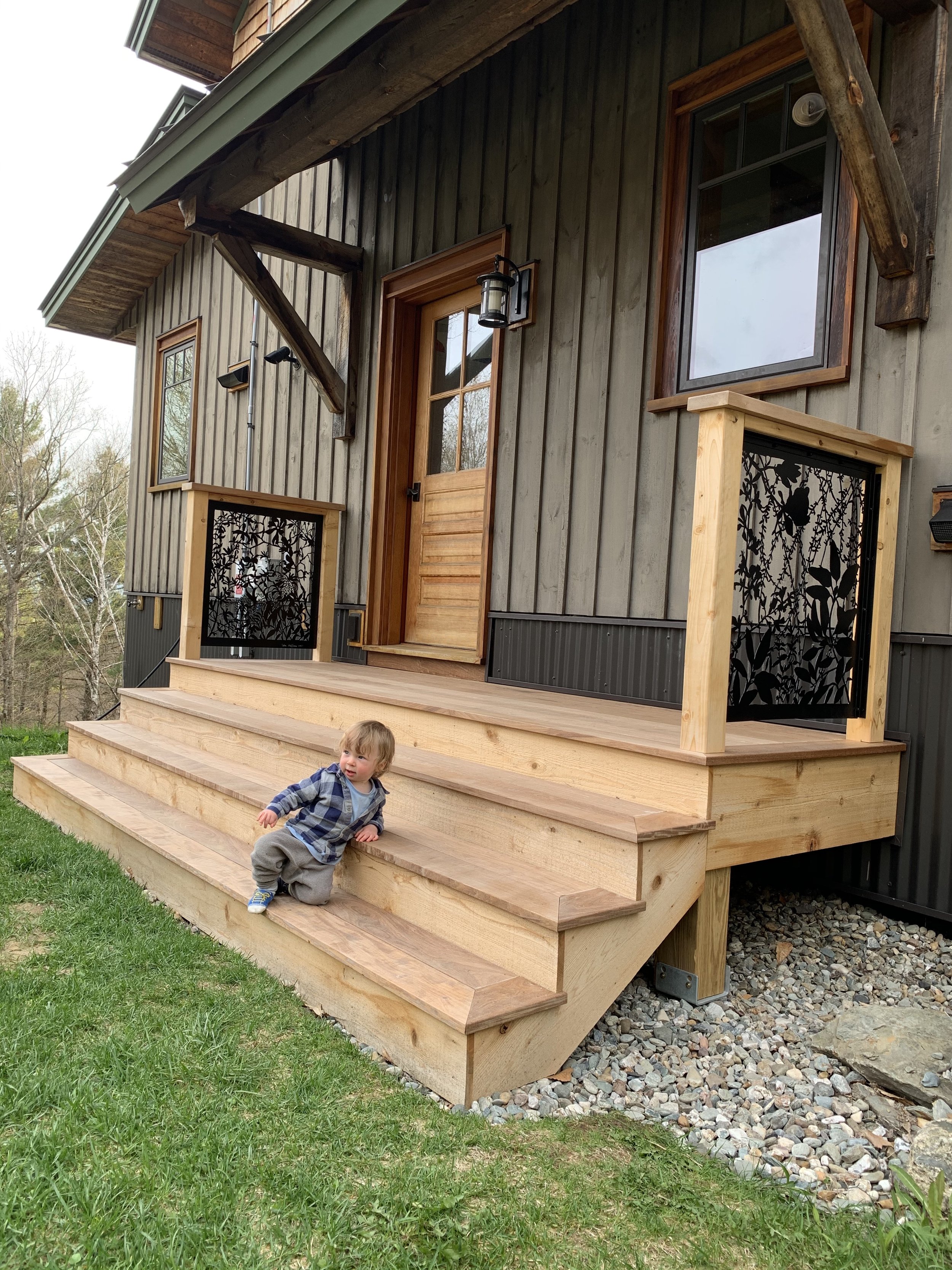 Liz Doran deck panels installed . 2021