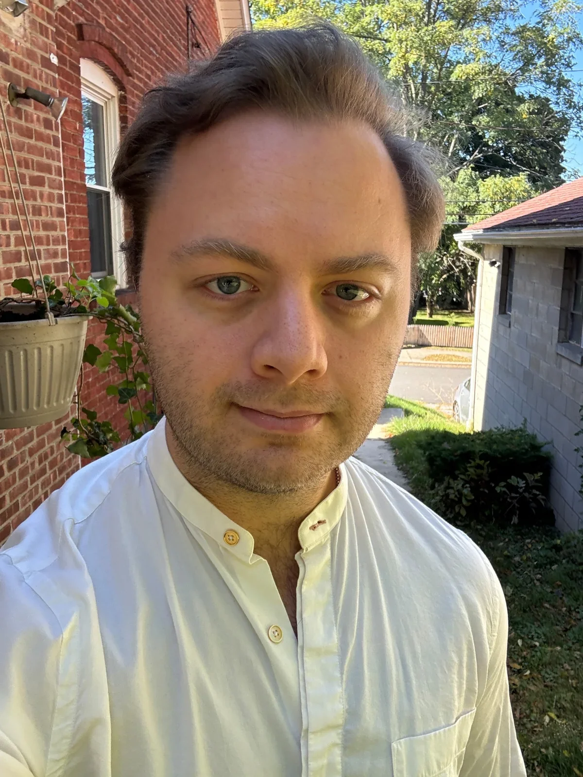 Portrait photographed outdoors in open shade