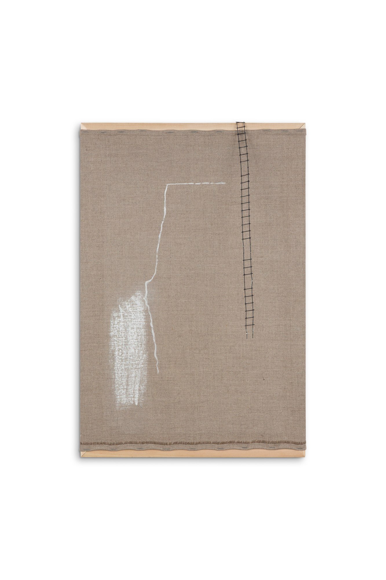 Lithos #1 with Ladder, 2025 /
Oil on linen /
60cm x 40cm