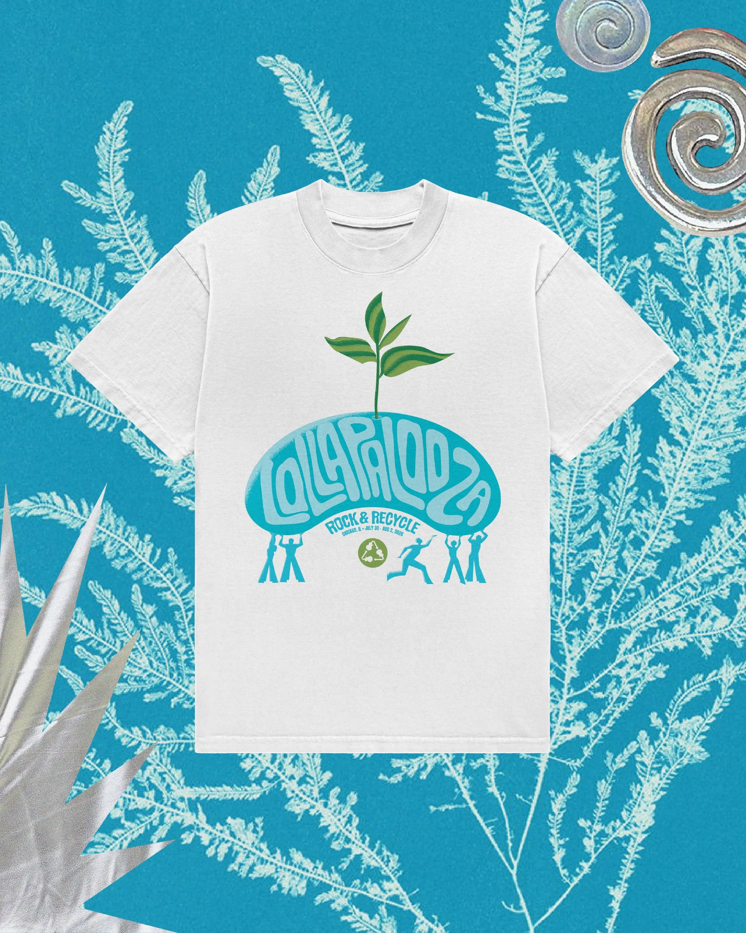 made a cutesy tshirt design for @lollapalooza rock and recycle this year! ♻️ a special little collectable for anyone volunteering their time collecting empty cans and cups around the site, and keeping grant park as beautiful as ever.