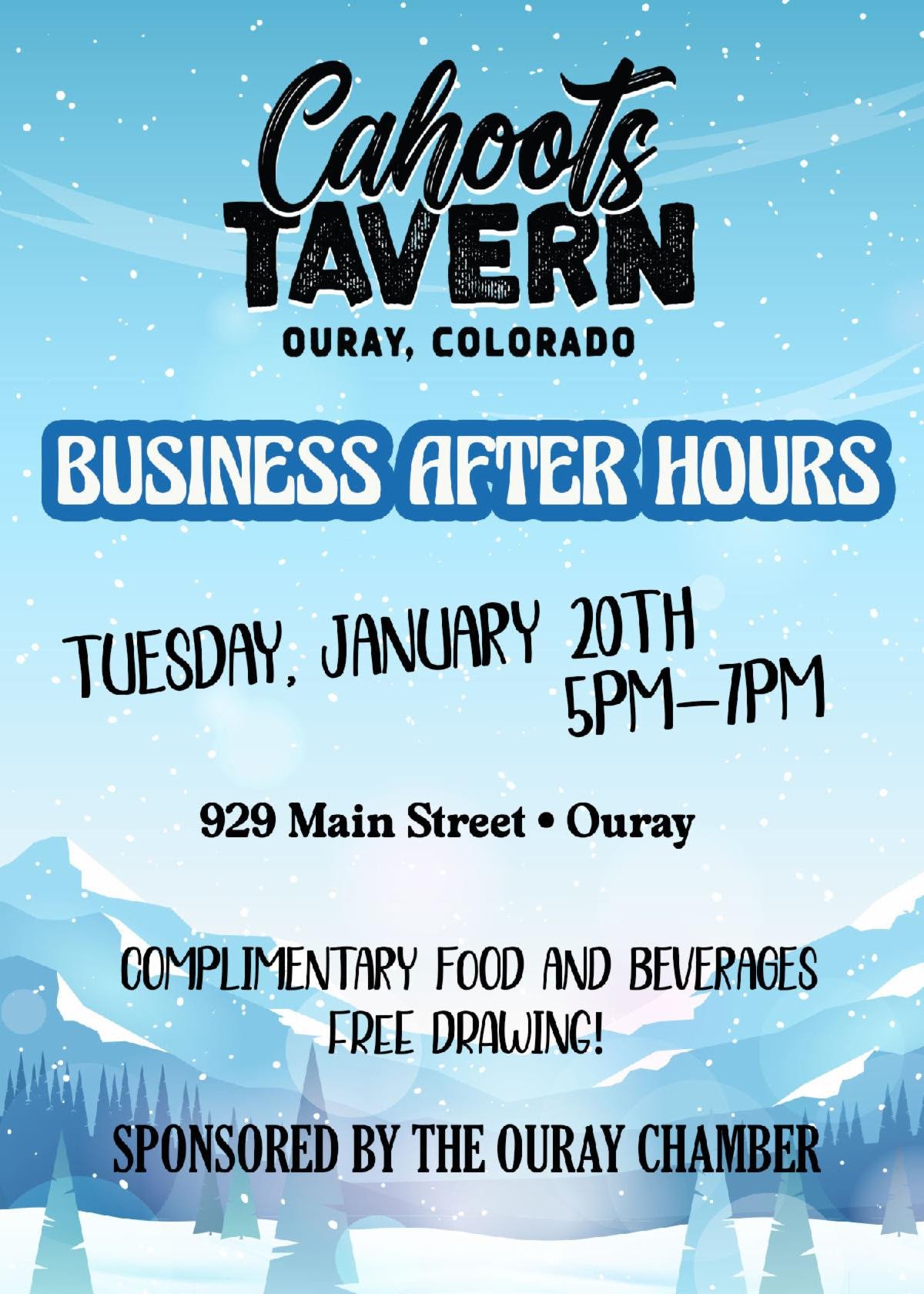 Cahoots after hours flyer