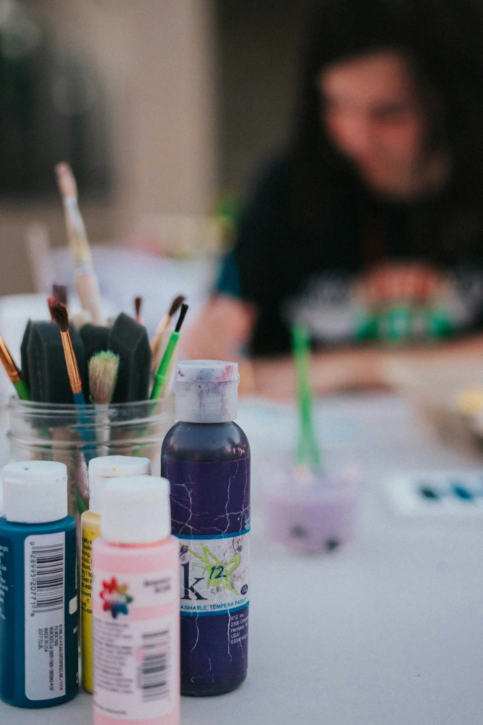 Close up photo of art supplies