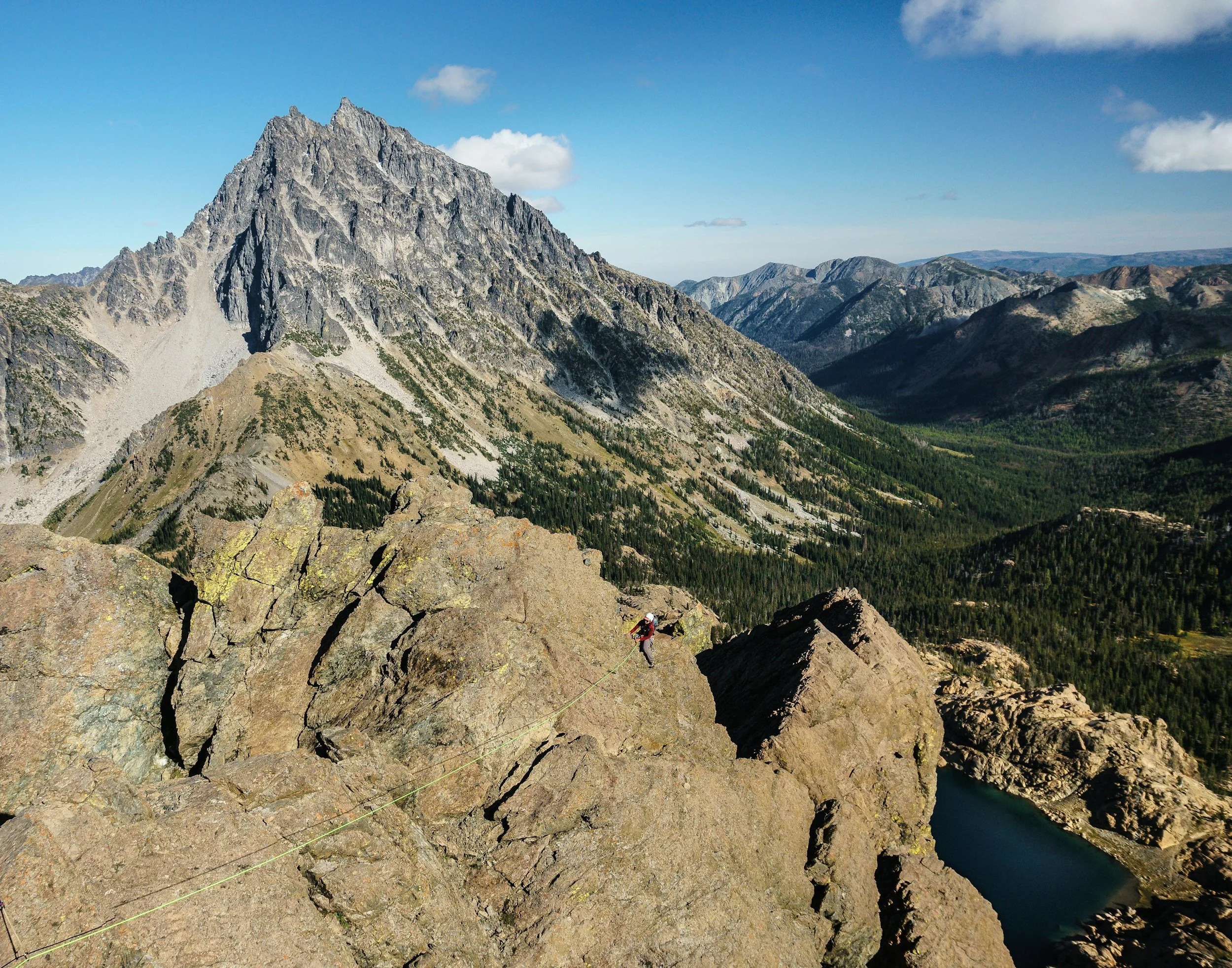 High altitude apline hiking