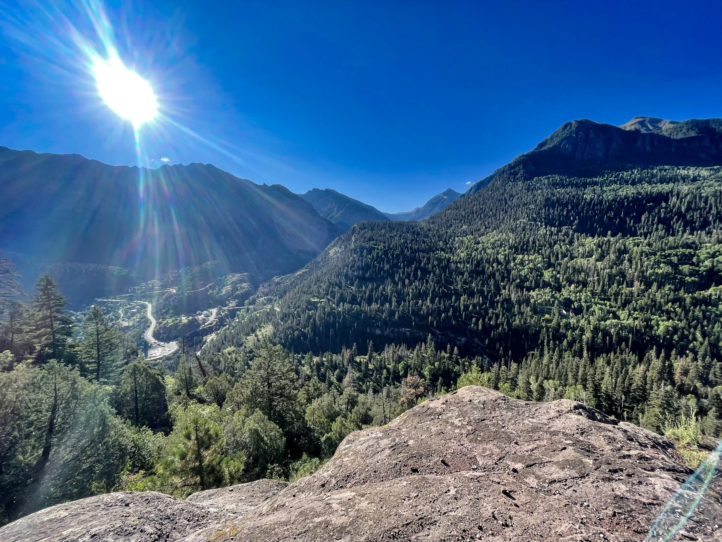 Overview of Ouray from Oak Creek Trail