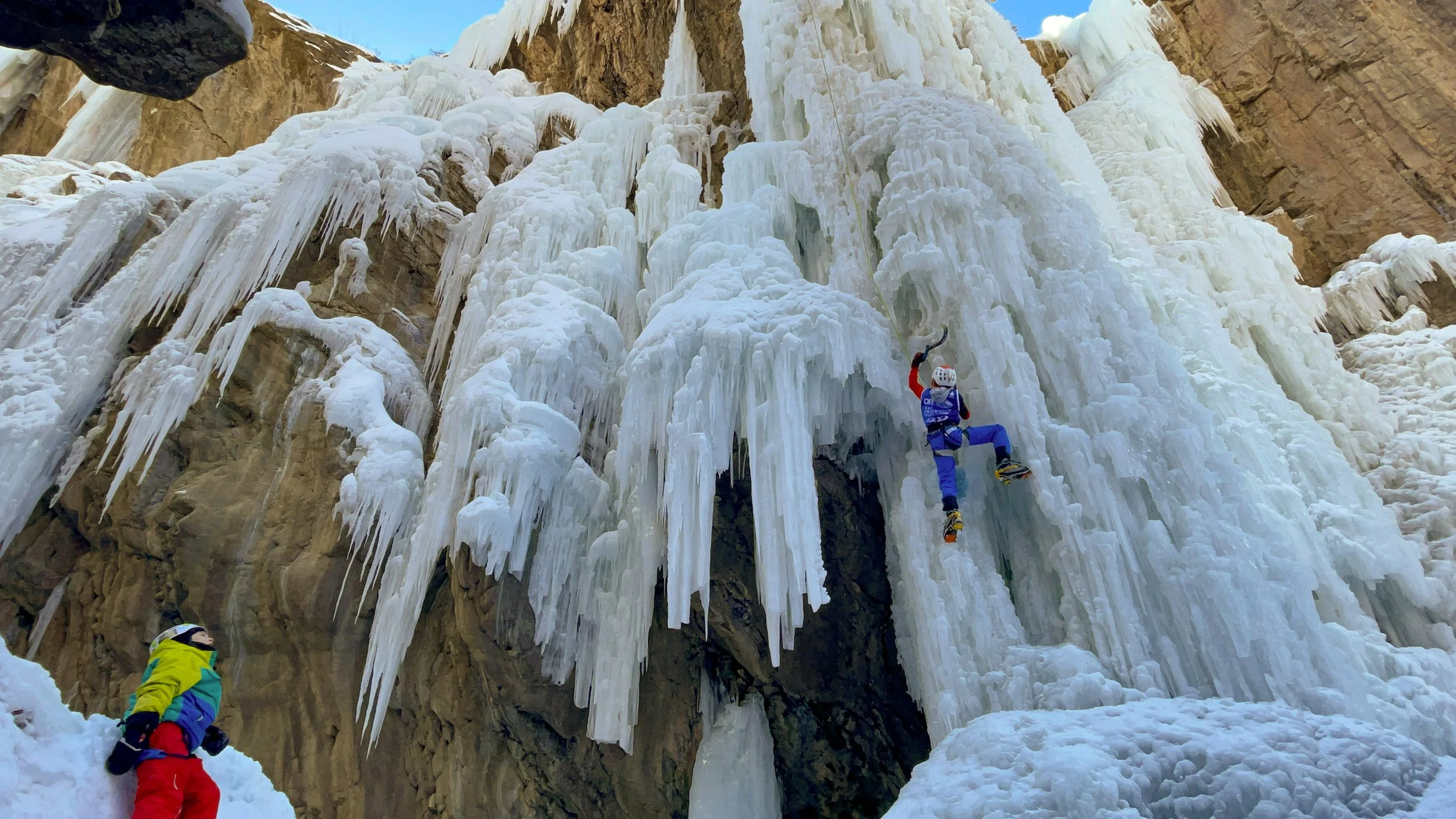 Group Ice climbing