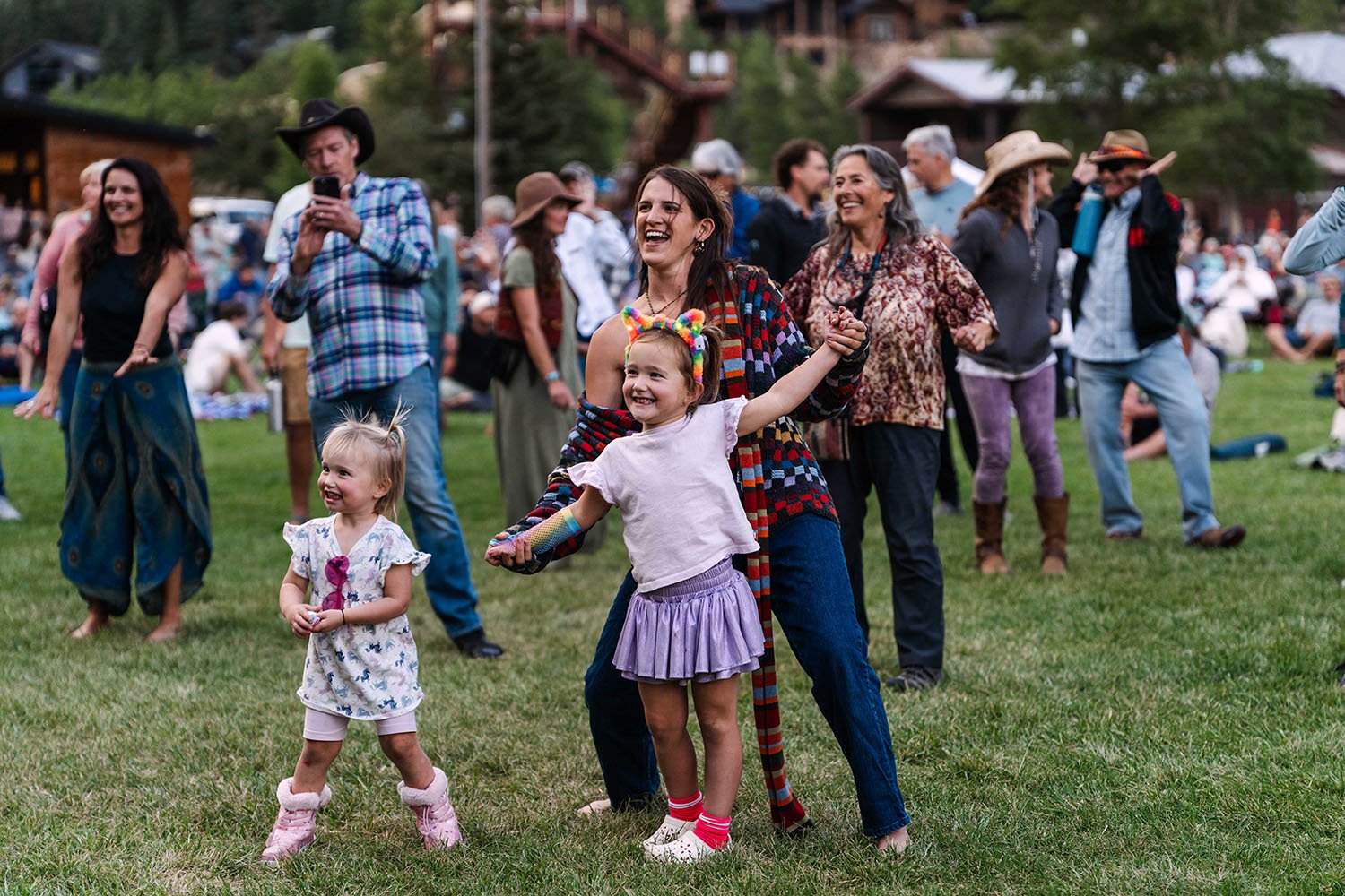 People dancing at concert