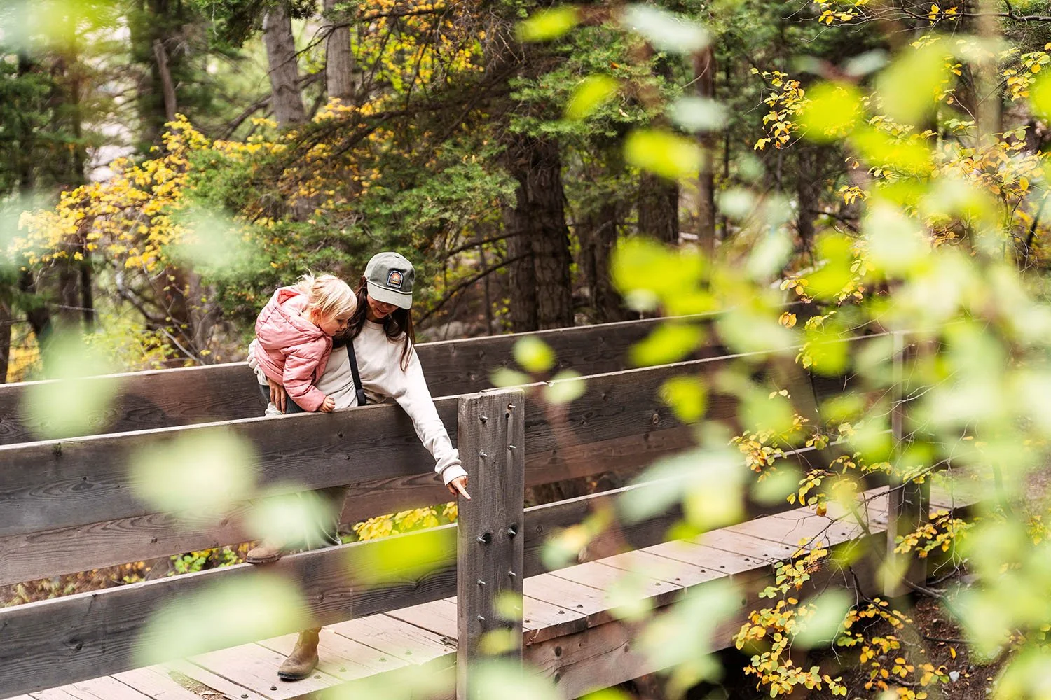 Mom and Daughter on bridge