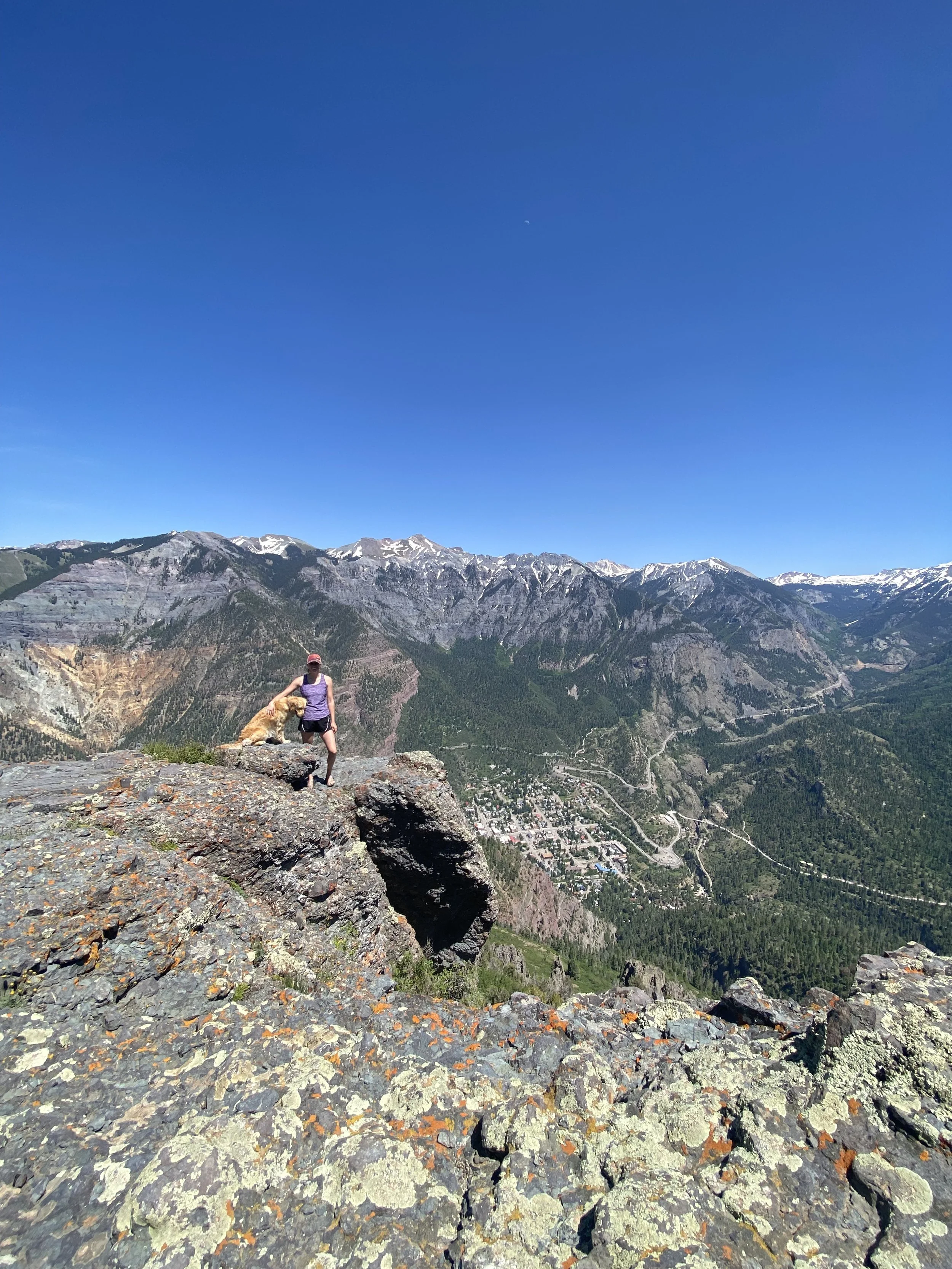 Kailey and her dog at top of twin peaks