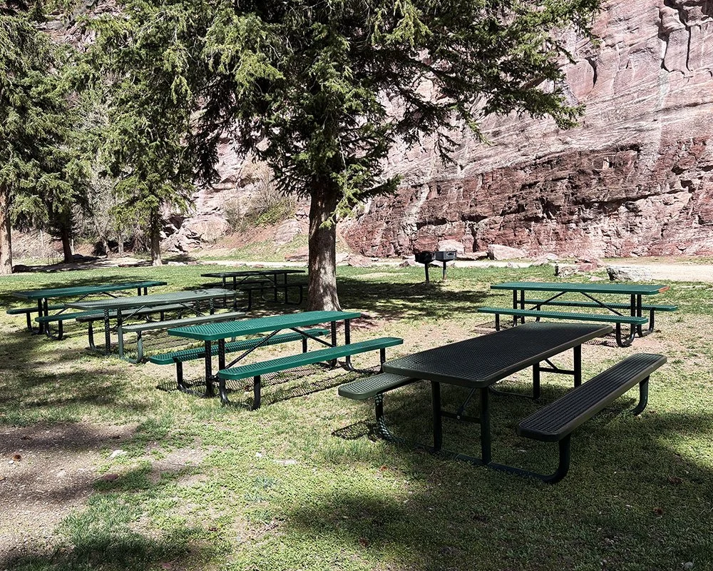 Picnic tables at Rotary Park