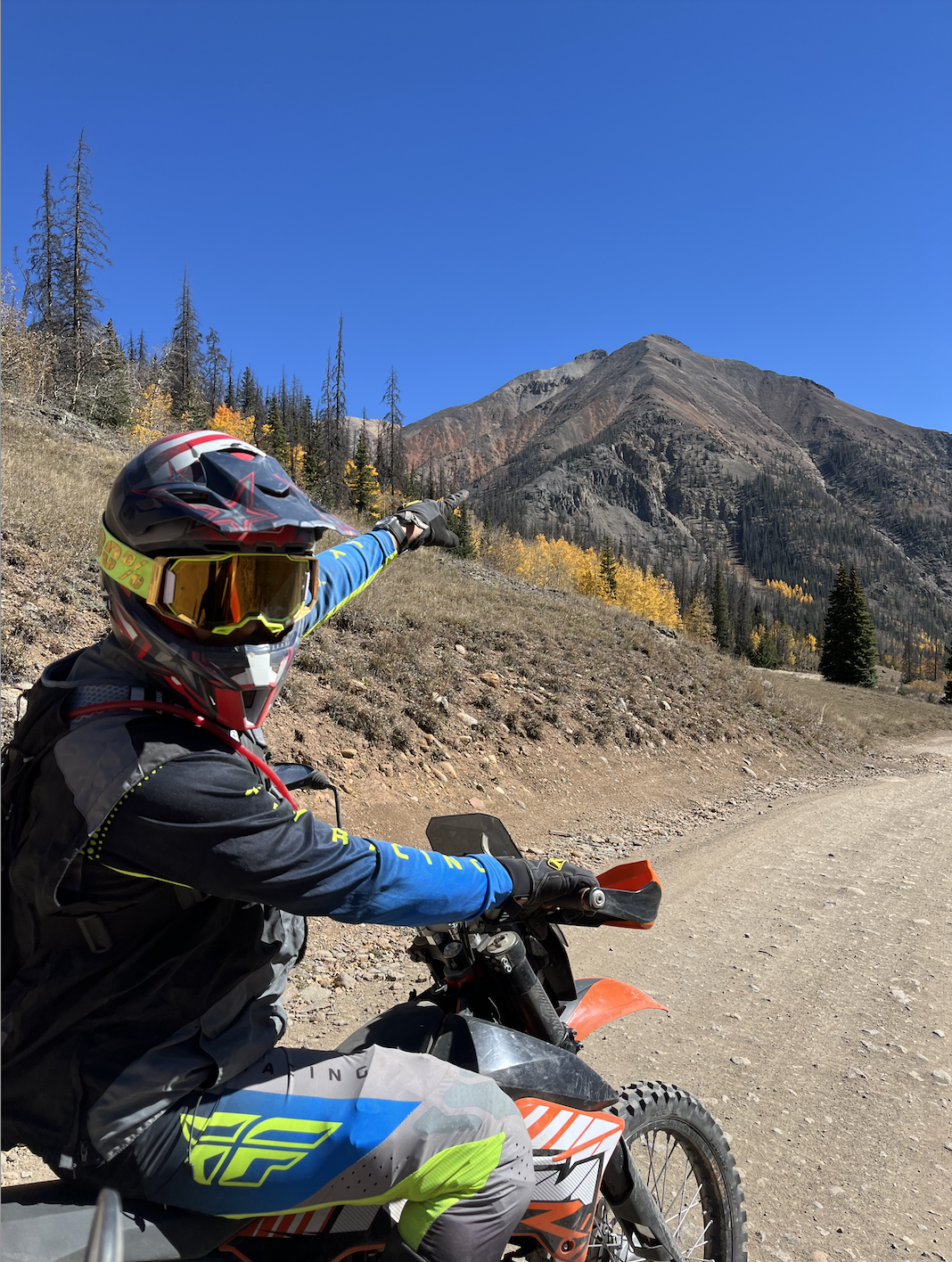 Guy on ktm in Ouray colorado