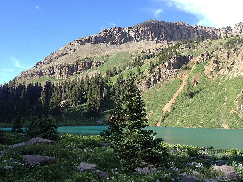 Mountain landscape of the Mount Sneffels Wilderness near Ouray and Ridgway in Colorado