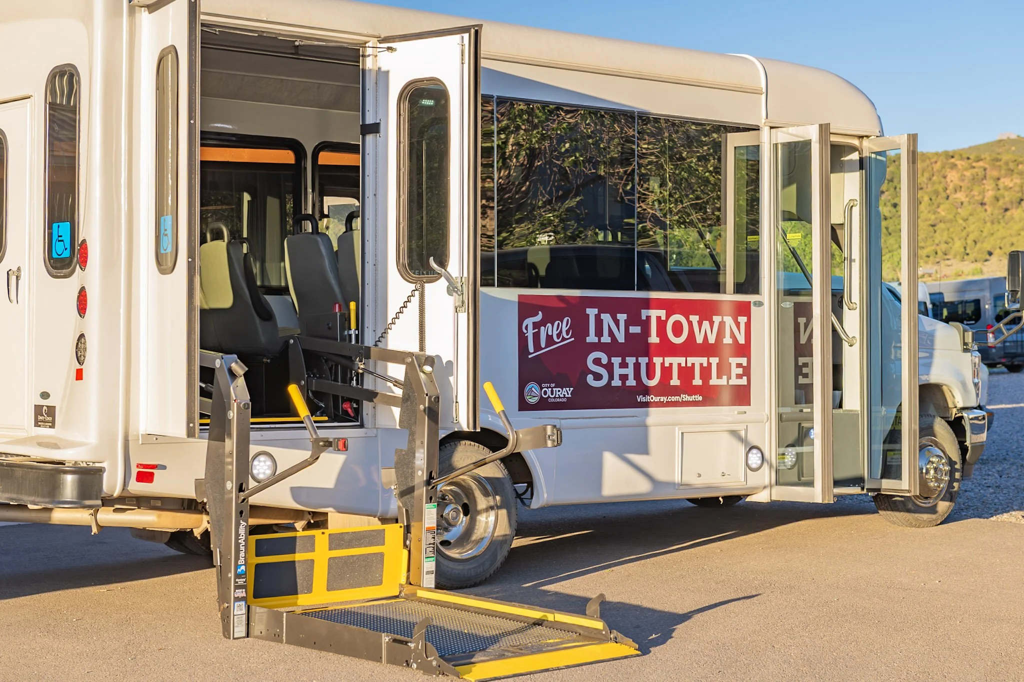 ADA access on the Free In-Town Shuttle Bus in Ouray