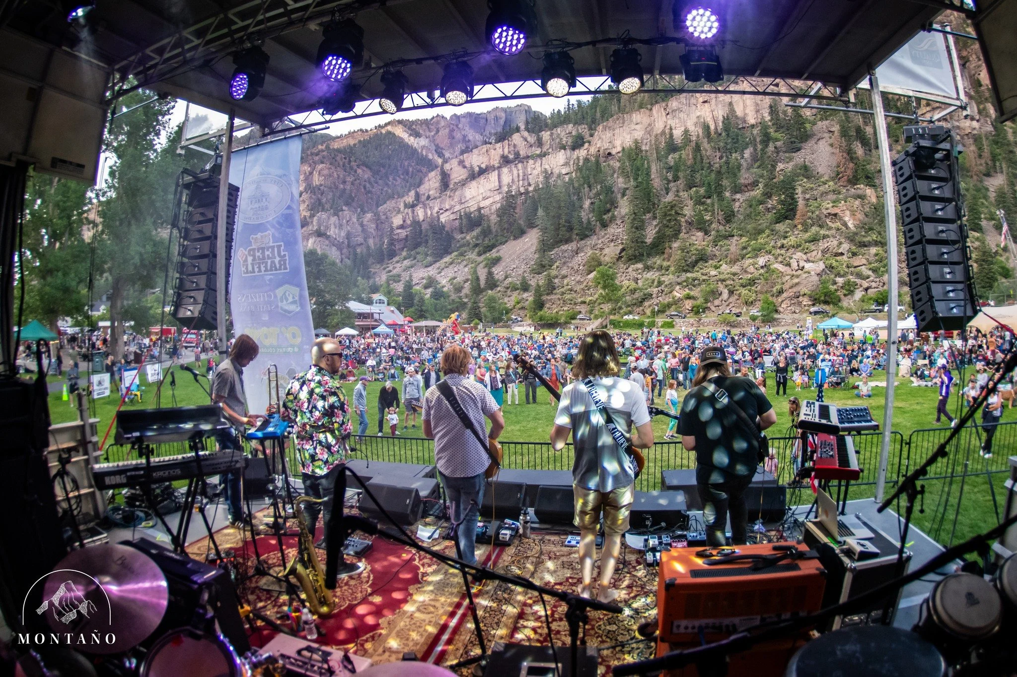 Band playing in Fellin Park Ouray