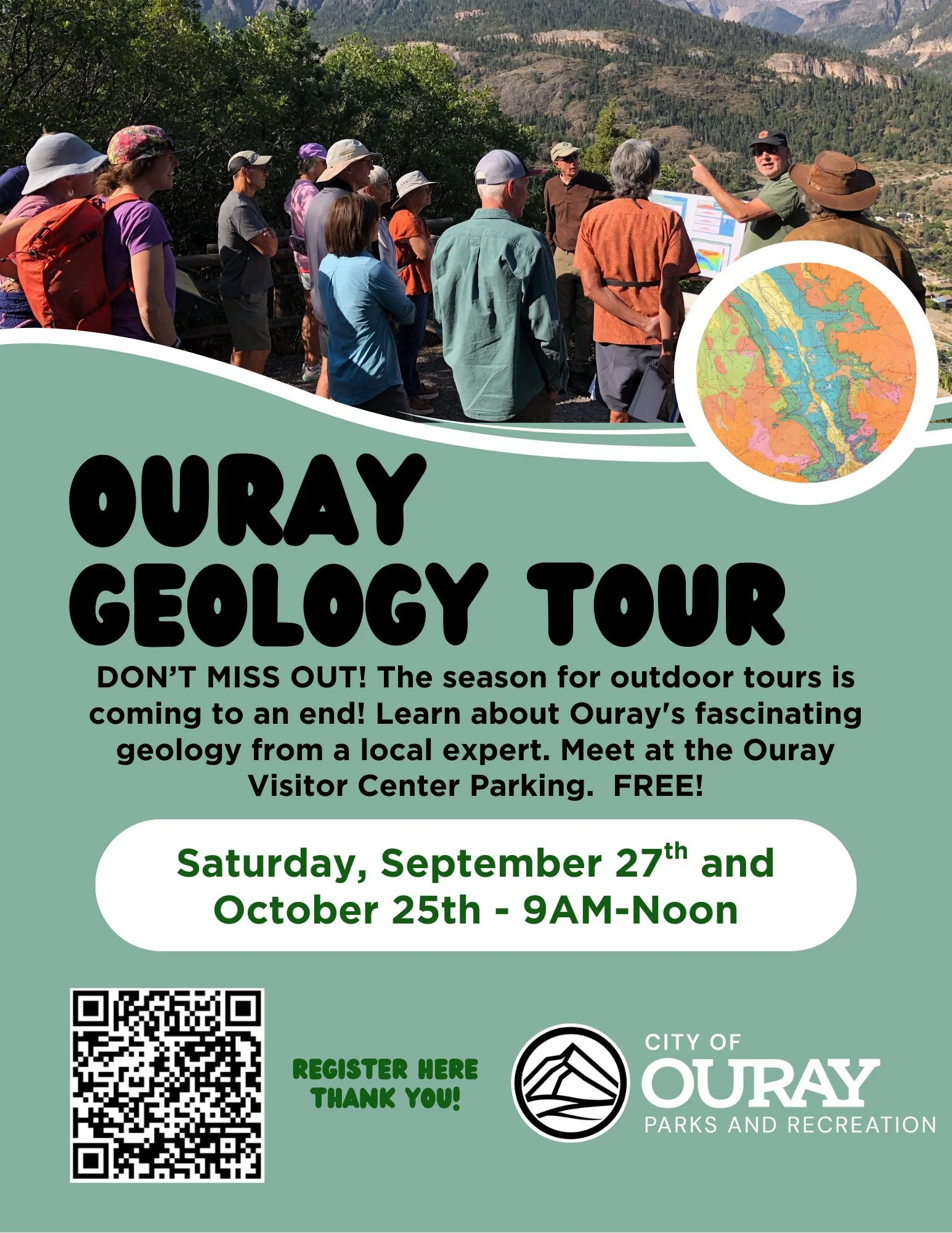 parks and rec ouray geology flyer