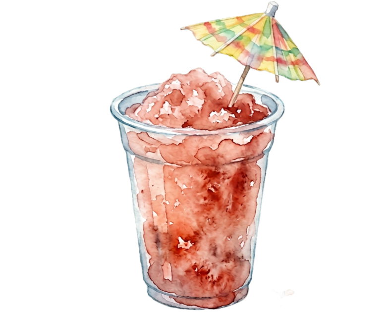 a peach slushy cup