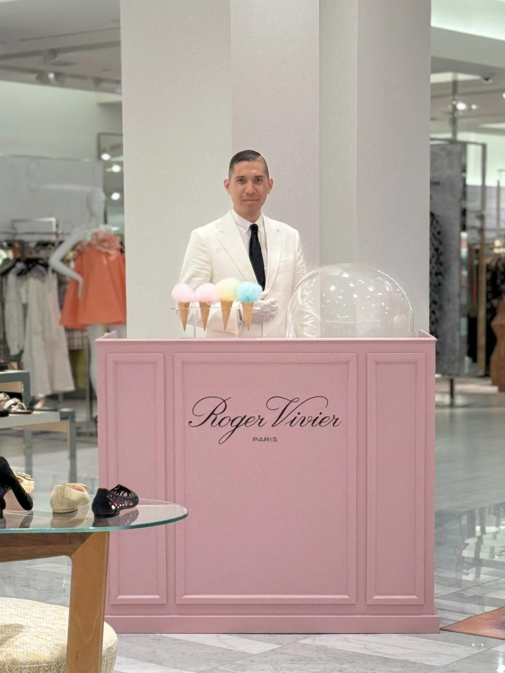 Custom-fabricated branded bar experience for a luxury fashion brand activation