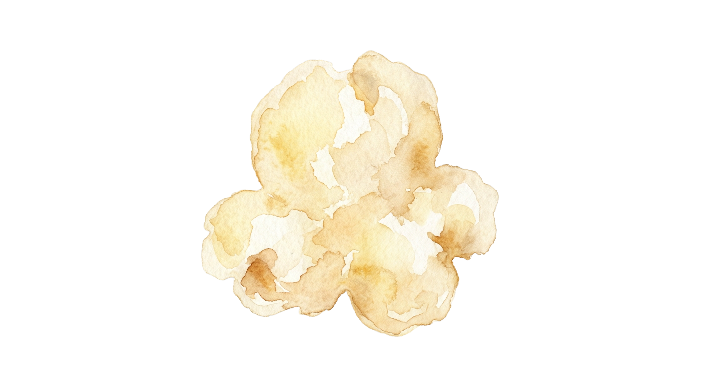A kettle corn kernel