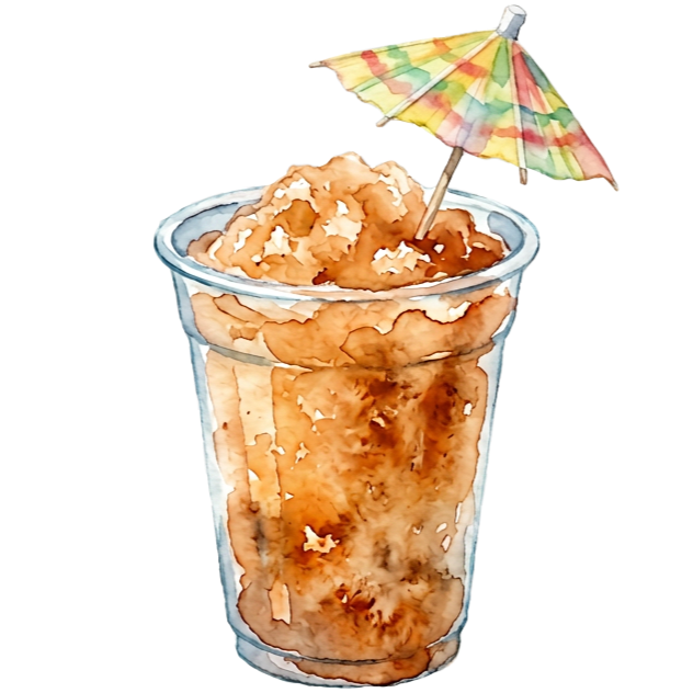 a mango slushy cup