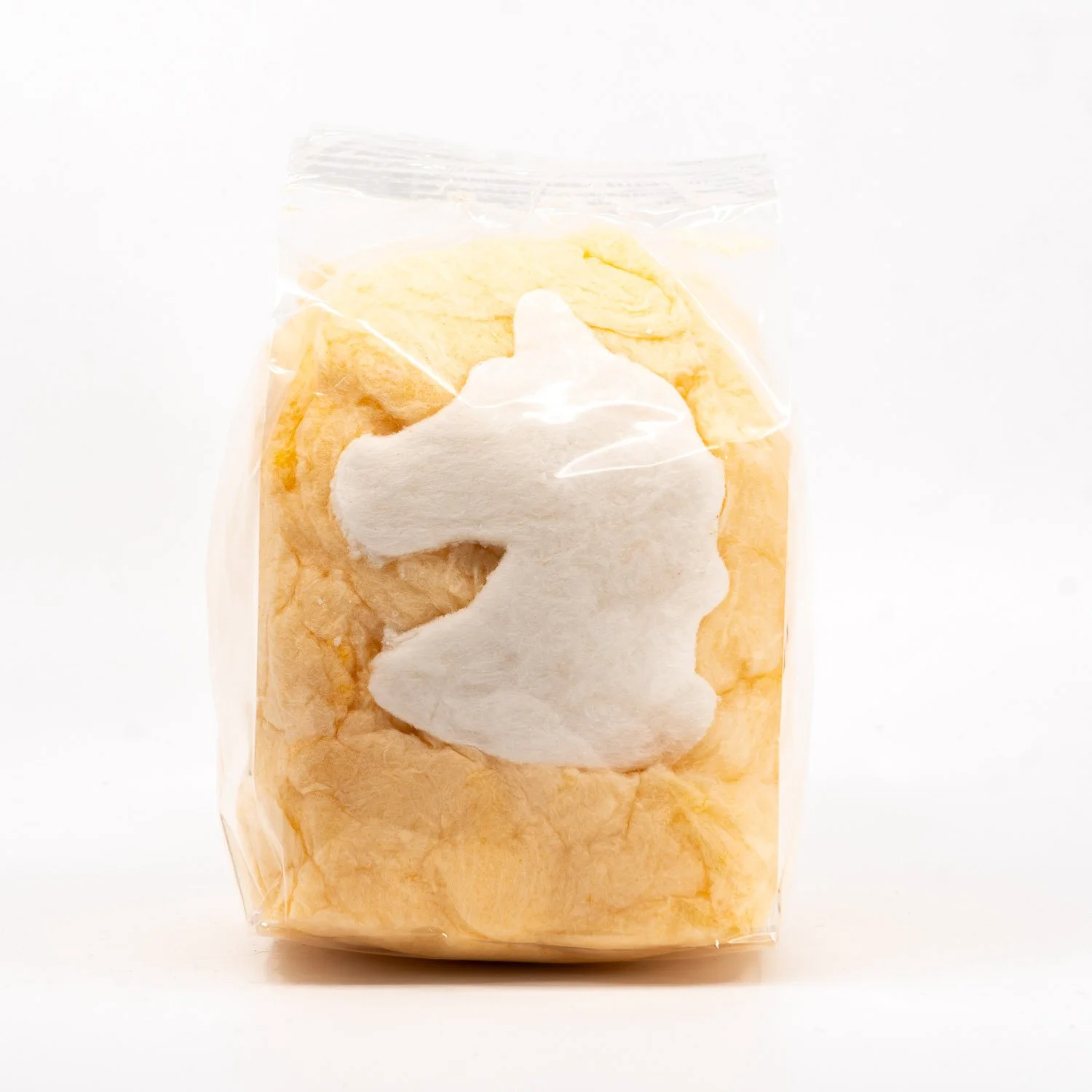 an orange unicorn cotton candy favor bag