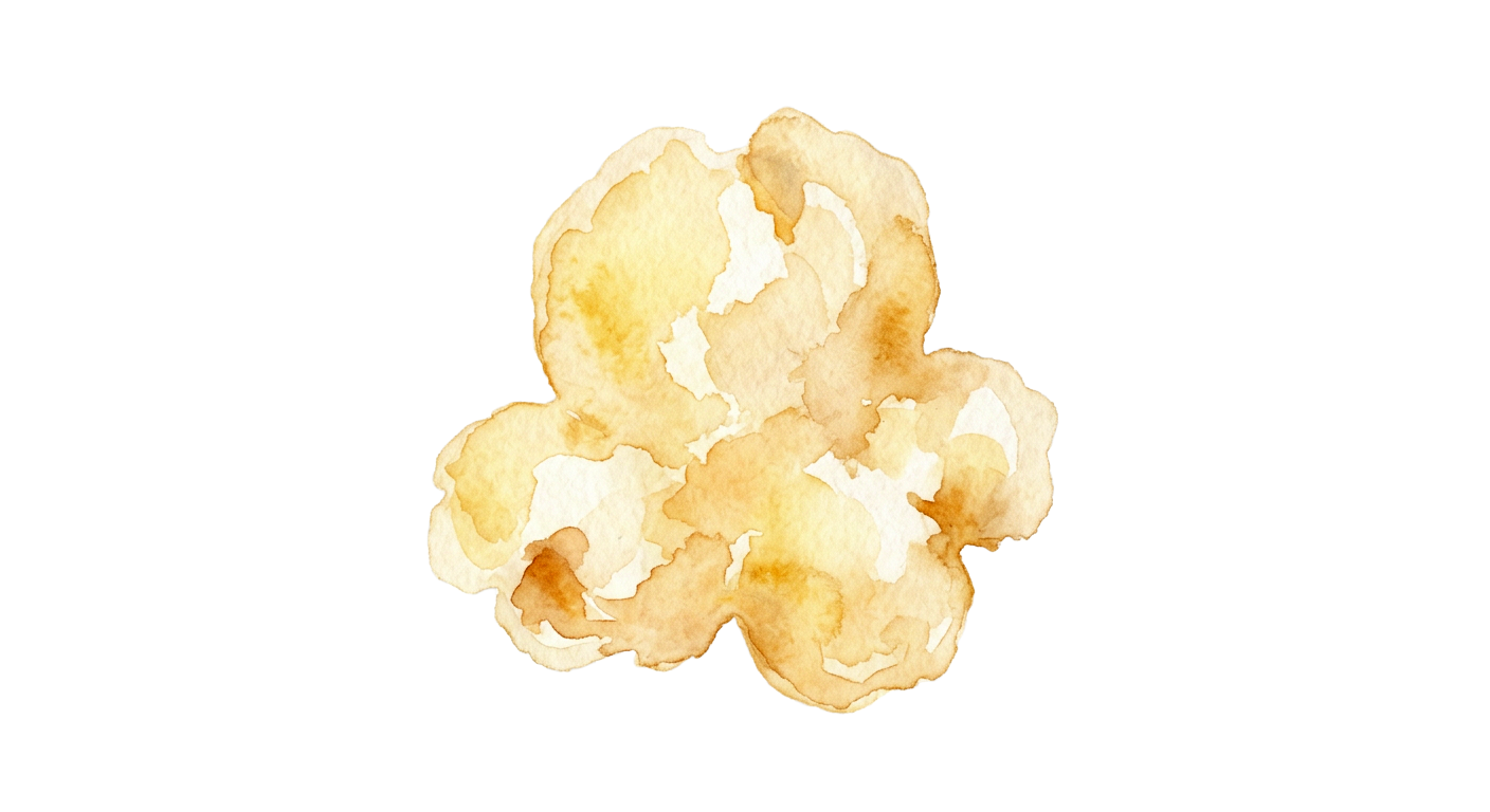 A caramel kettle corn kernel