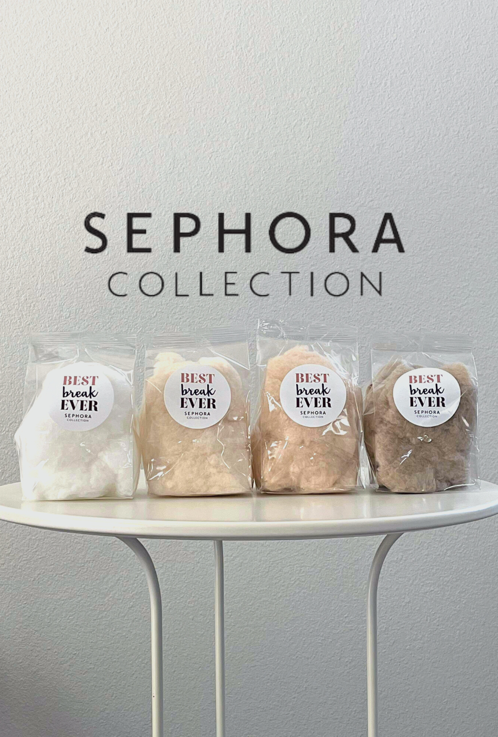 Color-matched cotton candy units produced for a Sephora product launch in San Francisco