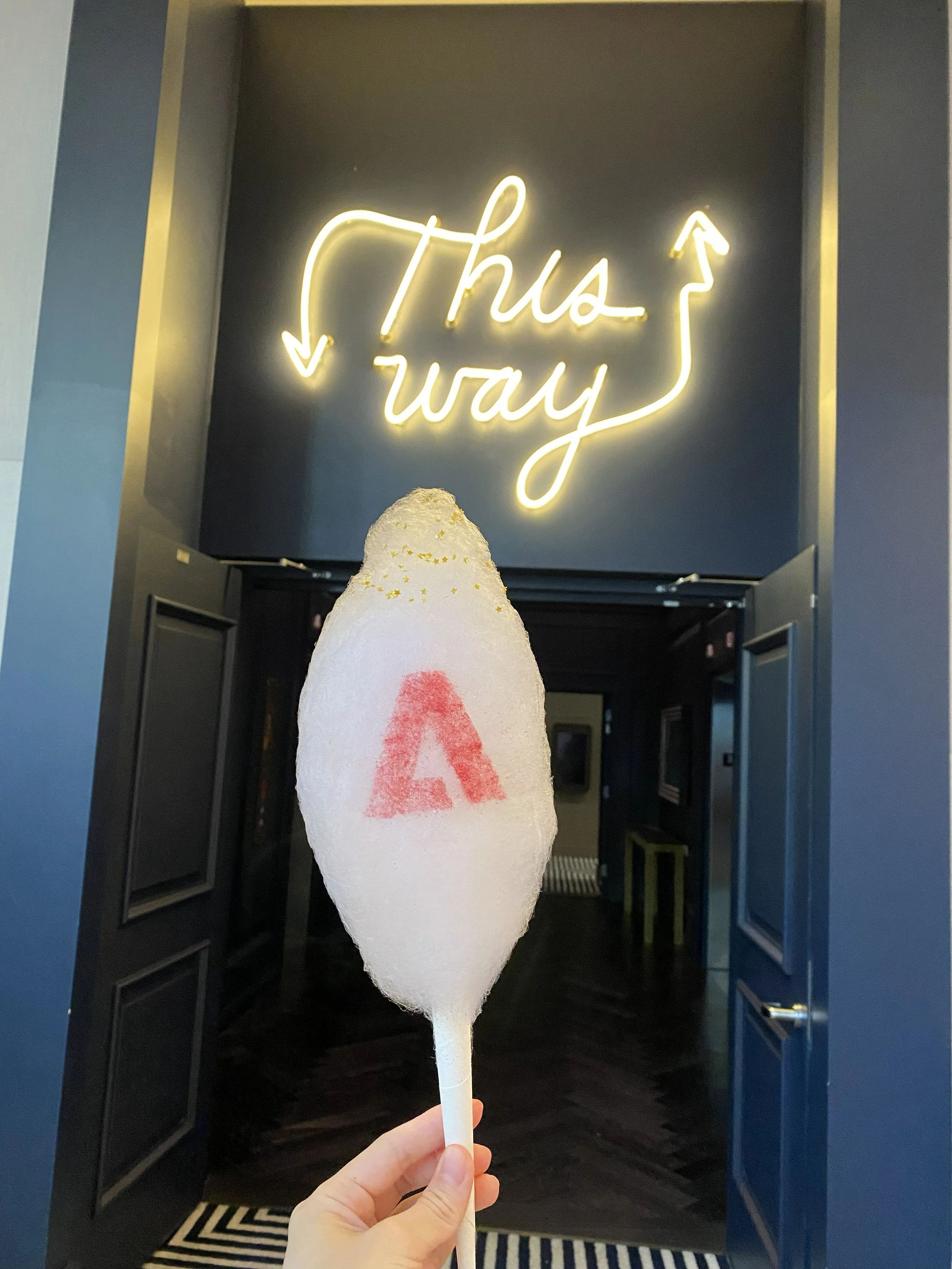 Adobe-branded cotton candy at Adobe MAX 2023, Los Angeles Convention Center
