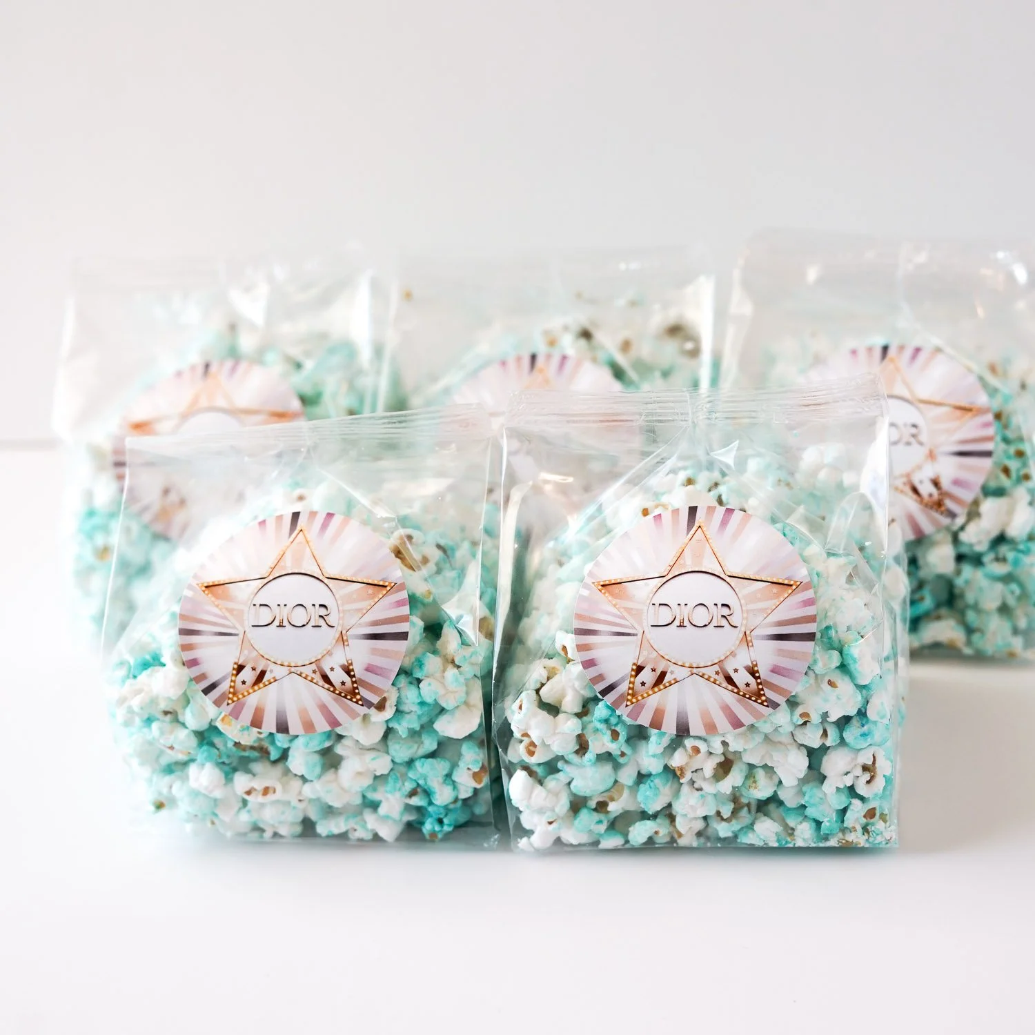 custom branded popcorn bags for a dior activation