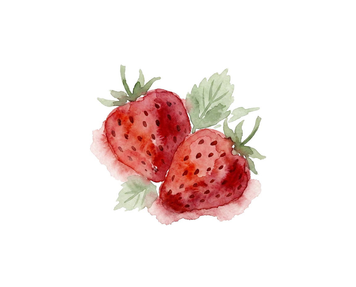 a pair of strawberries