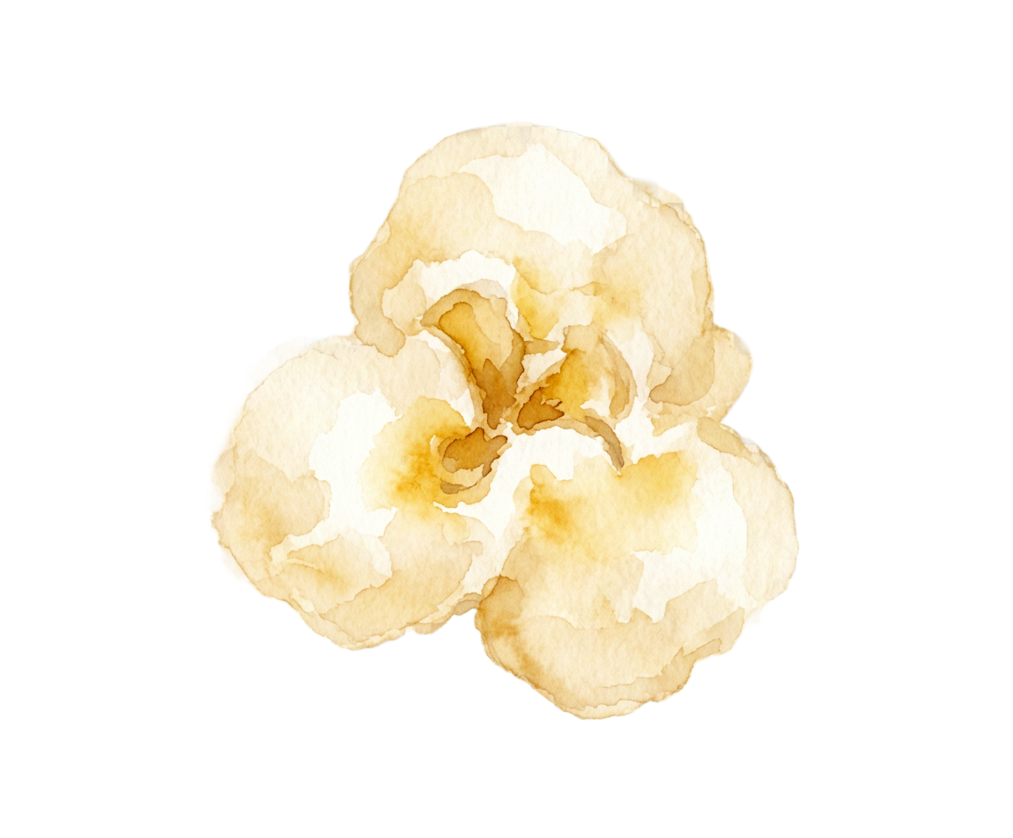 A butter popcorn kernel