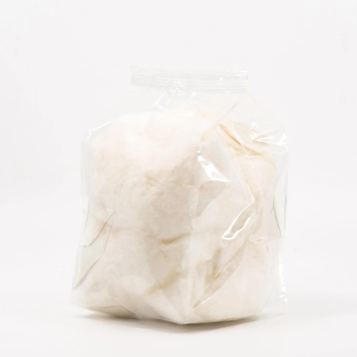 2.5 ounce white cotton candy in a bag